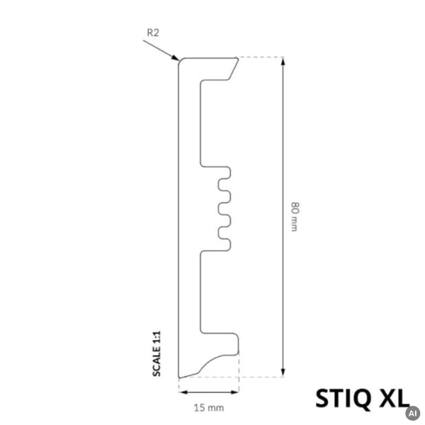 Listwa przypodłogowa STIQ XL Kaszmir 211, 5905167884102 - 3
