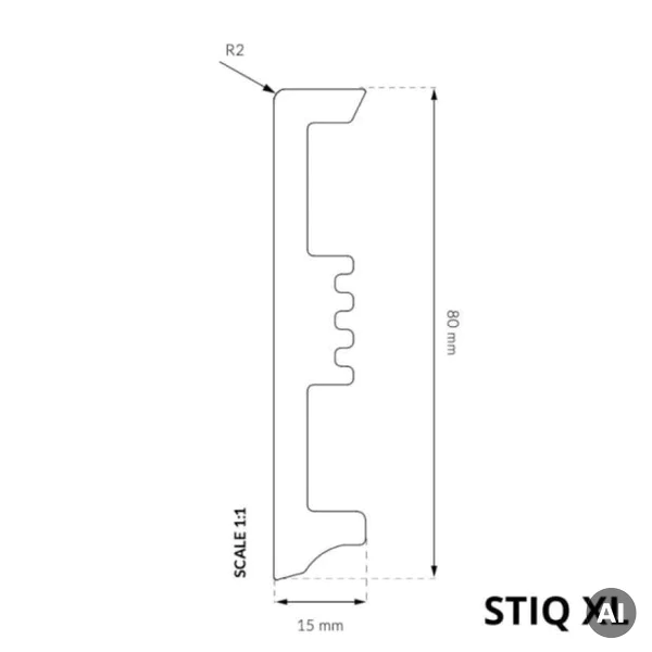 Listwa przypodłogowa STIQ XL Kaszmir 211, 5905167884102 - 3