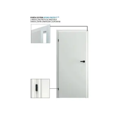 Ościeżnica Wodoodporna Hydro Protect regulowana A 80-120 z kątownikiem 60 mm 80 Lewa Przylgowa, OPWC6A0L08DBI0SZ36C000