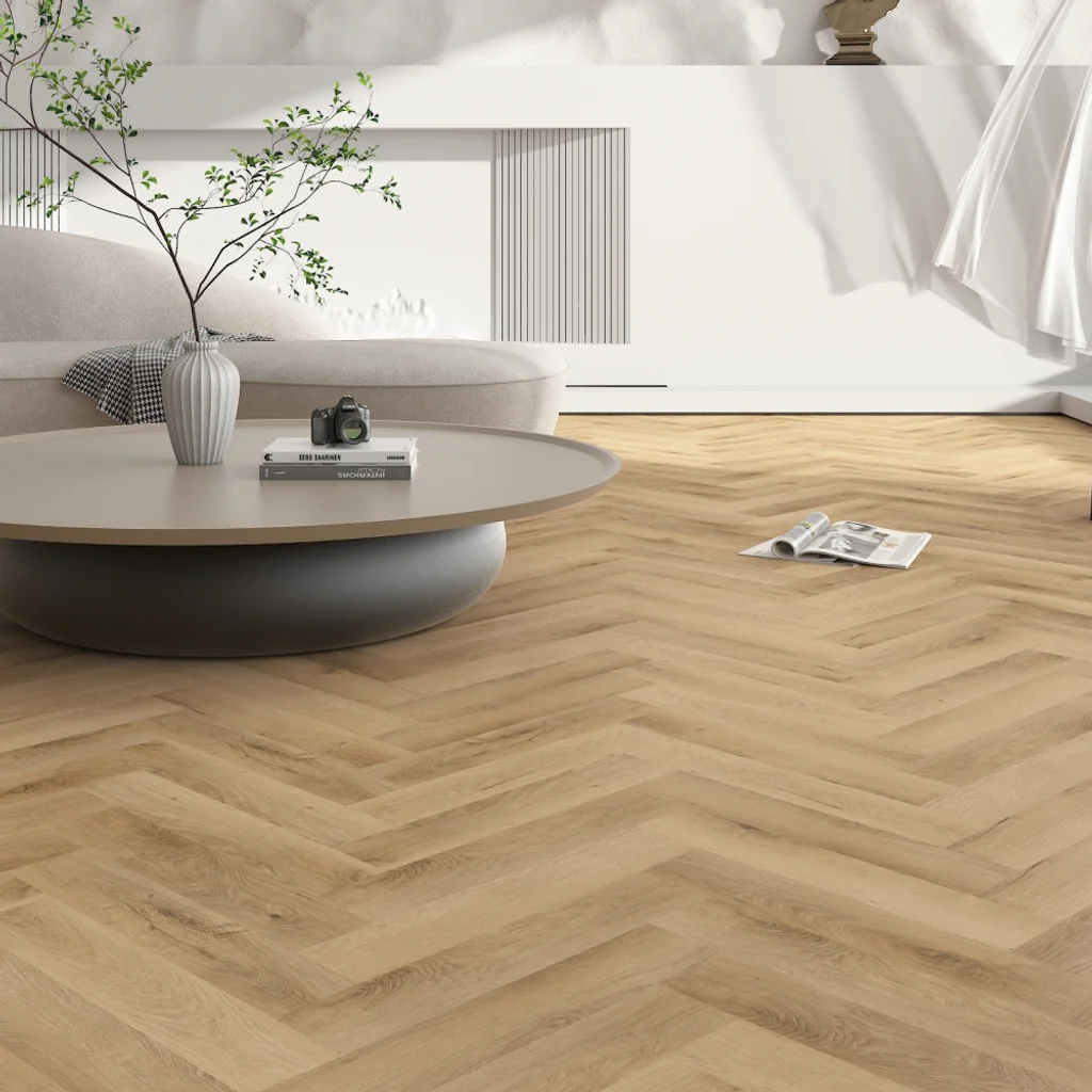 Panele winylowe SPC ze zintegrowanym podkładem Jodełka Poise Klasa 34 7 mm, PAN000379