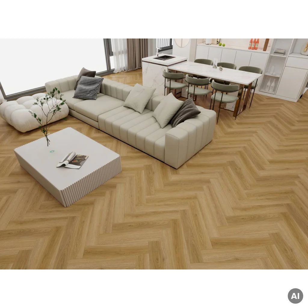 Panele winylowe SPC z  podkładem Jodełka Chic Klasa 34 7 mm, PAN000375