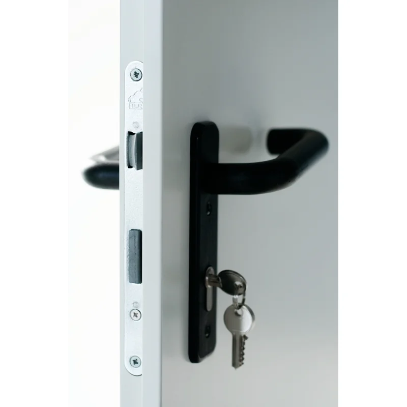 Drzwi techniczne stalowe 80 cm lewe Ecouni, T40 URAN 2 BIAŁ