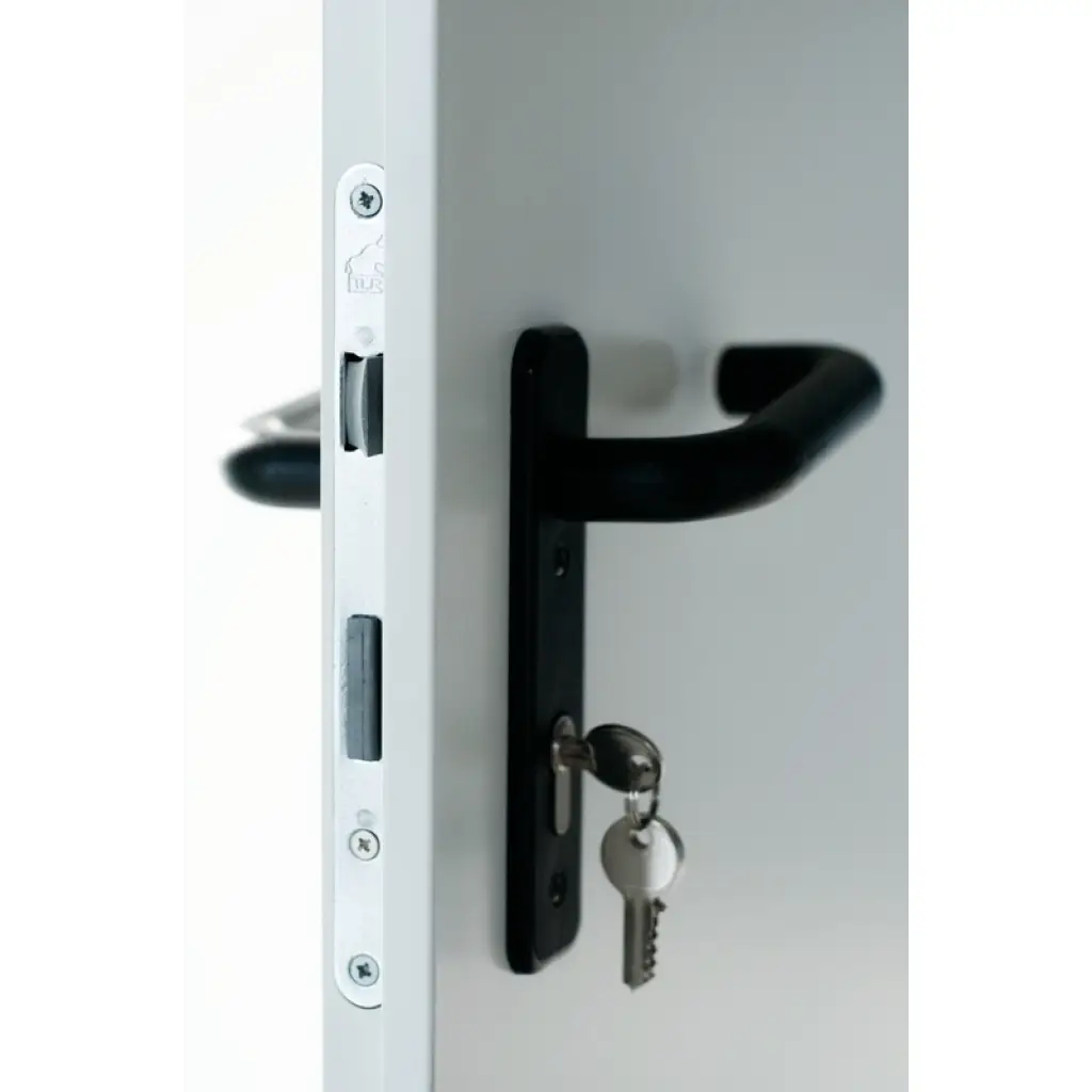 Drzwi techniczne stalowe 80 cm prawe Ecouni, T40 URAN 2 BIAŁY/80 PRAWE