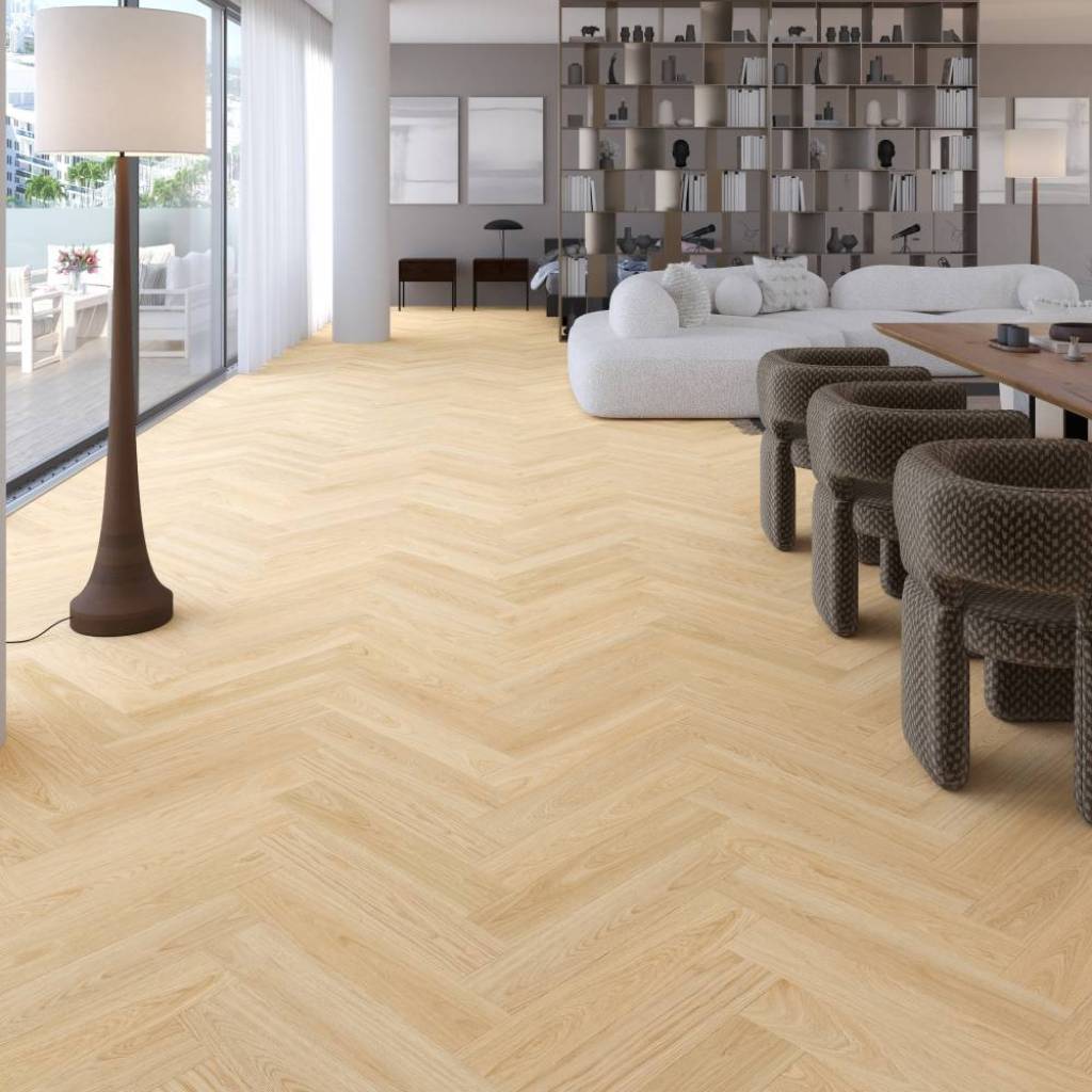 Panele winylowe SPC Jodełka Dąb Waniliowy DP5000045 Klasa 34 5 mm, SW4HMX-FHLA1-DP5XXX-EVANA