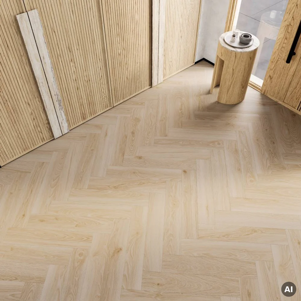 Panele winylowe SPC Jodełka Dąb Herbaciany Klasa 34 5 mm, SW4HMX-FHLA1-DP5XXX-ETEAC