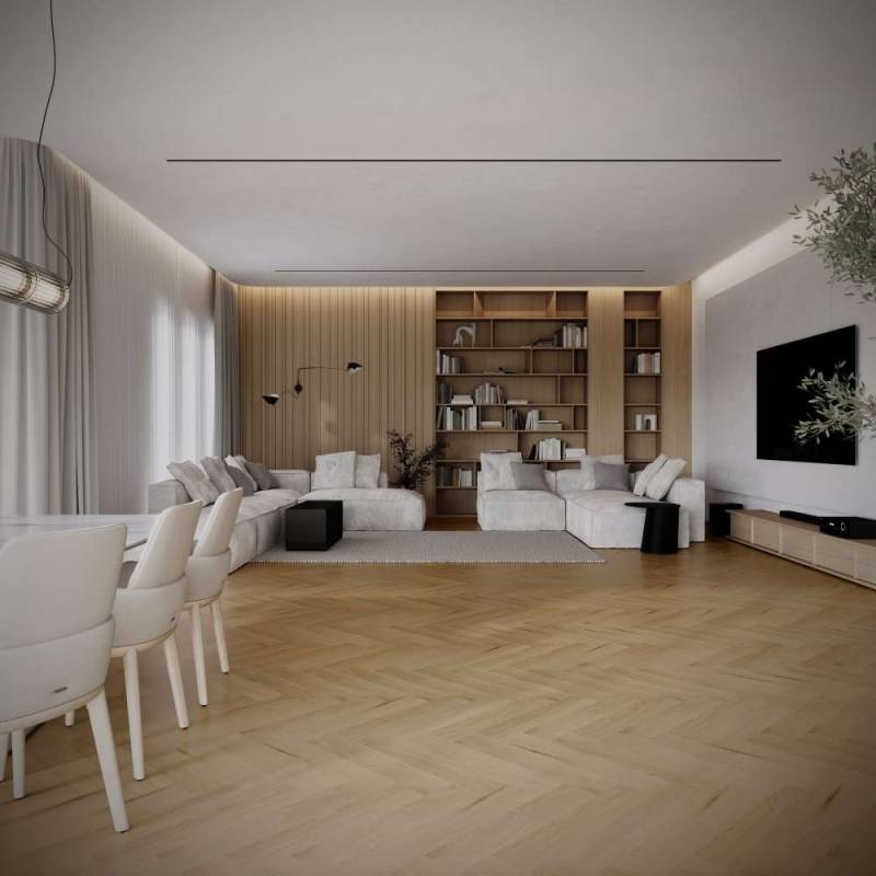 Panele winylowe ze zintegrowanym podkładem Jodełka Grenobl