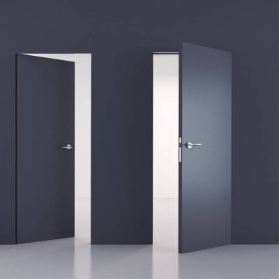 Zestaw Drzwi ukryte + Ościeżnica Sara Uni Prawe 80 cm do malowania, TH01080SB, DU102S0802