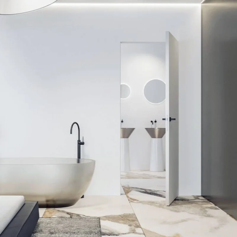 Zestaw Drzwi ukryte + Ościeżnica Sara Uni Prawe 80 cm do m