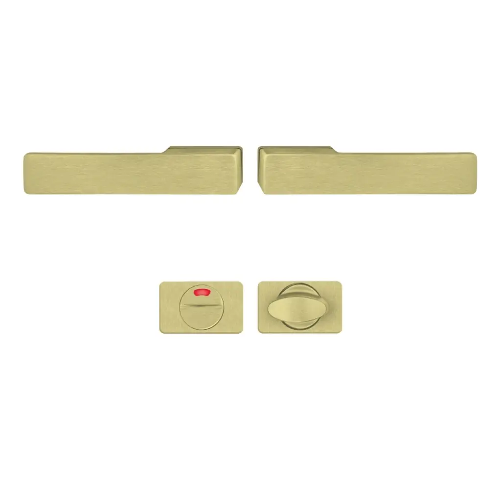 Klamka Libera Złota klamko + klamka + rozeta WC , 5907505425220