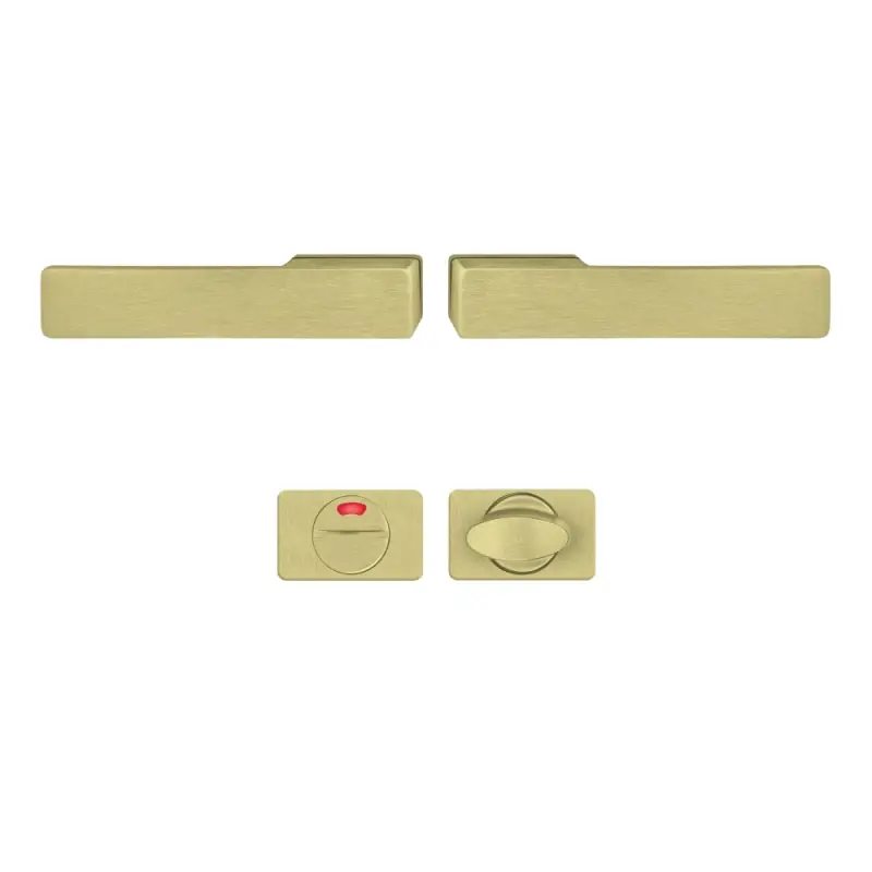 Klamka Libera Złota klamko + klamka + rozeta WC , 590750542