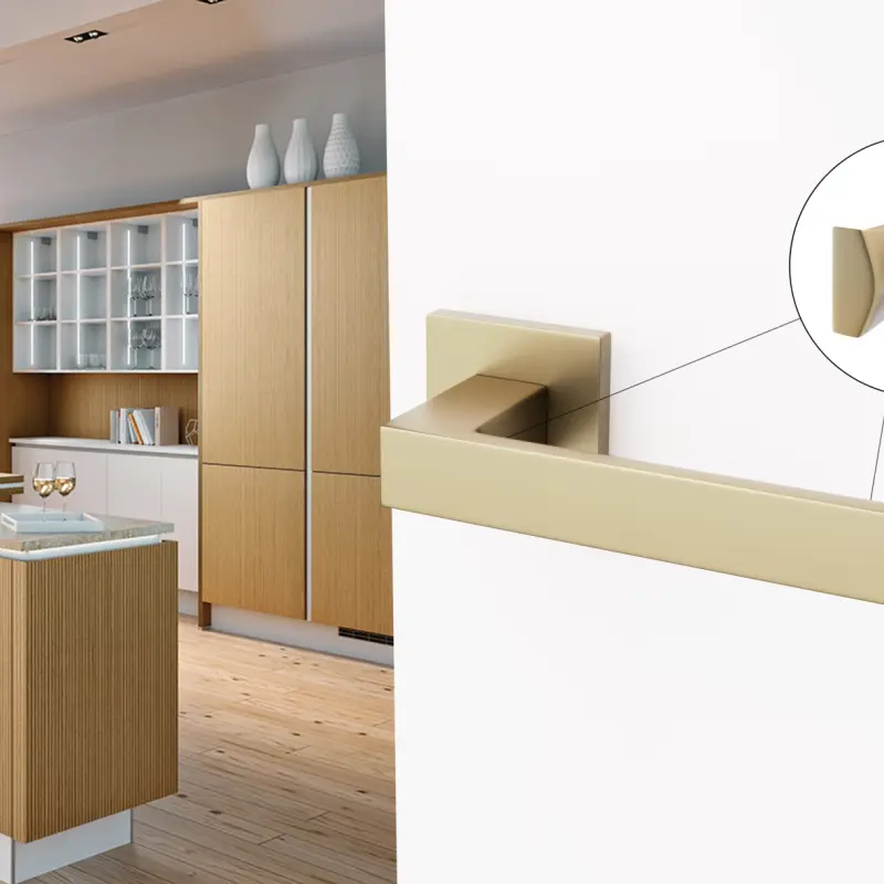 Klamka Modern Fit QR59 Złota anoda, 5907609716125