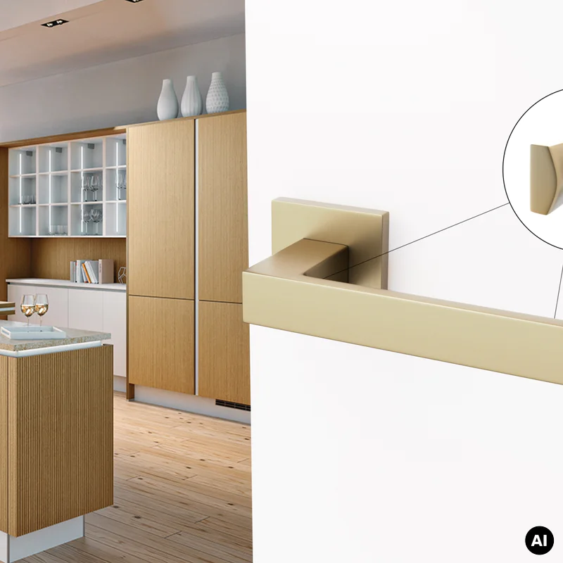Klamka Modern Fit QR59 Złota anoda, 5907609716125