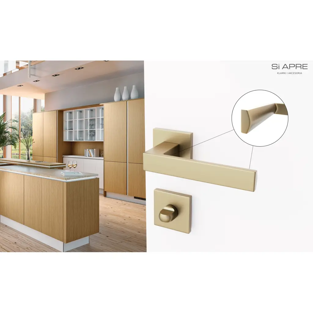 Rozety kwadratowe do WC QR59 Złota anoda, 5907609716446