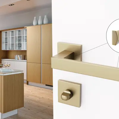 Rozety kwadratowe do WC QR59 Złota anoda, 5907609716446