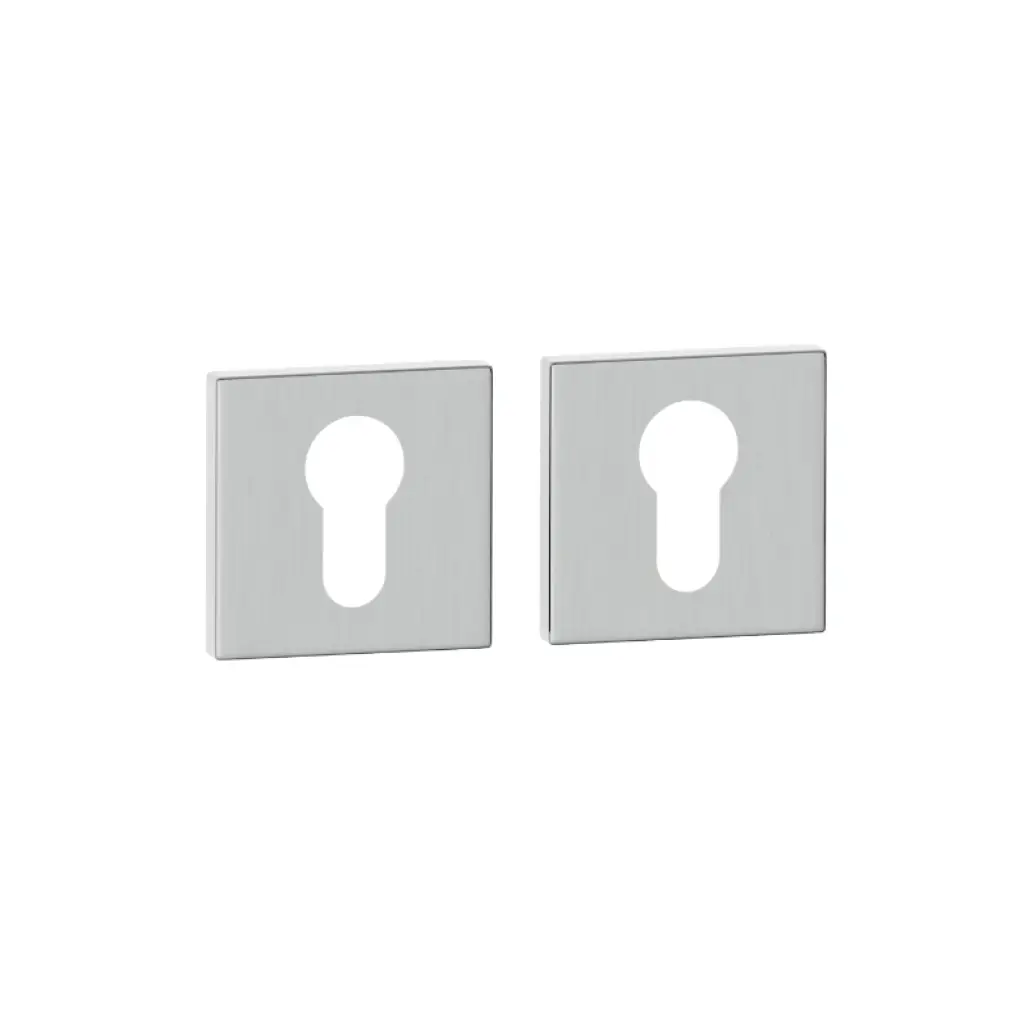 Rozety kwadratowe pod wkładkę WB QR59 Nikiel szczotkowany, 5907609713711