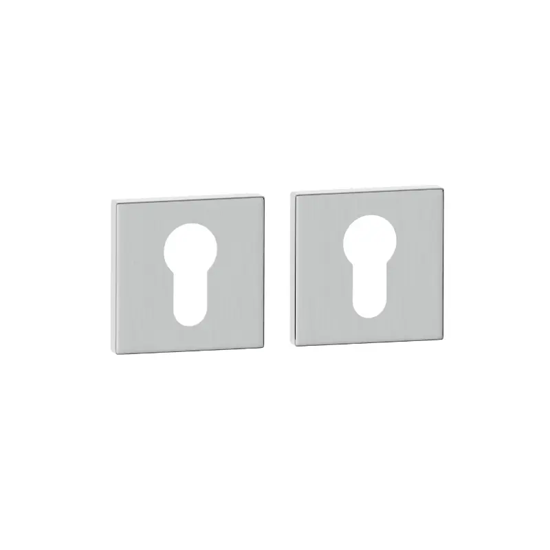 Rozety kwadratowe pod wkładkę WB QR59 Nikiel szczotkowany