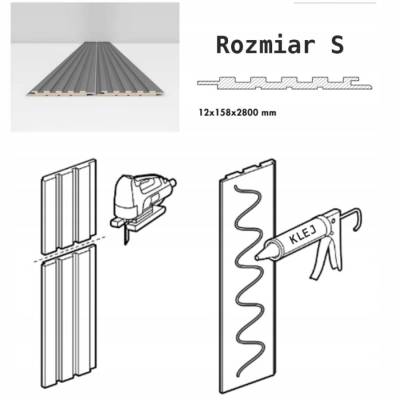 Zestaw Lamele Kaszmir Sahara Cream S 3019, Listwa startowa Lewa, Listwa zakończeniowa Prawa, 120038352, 120041161, 120041159