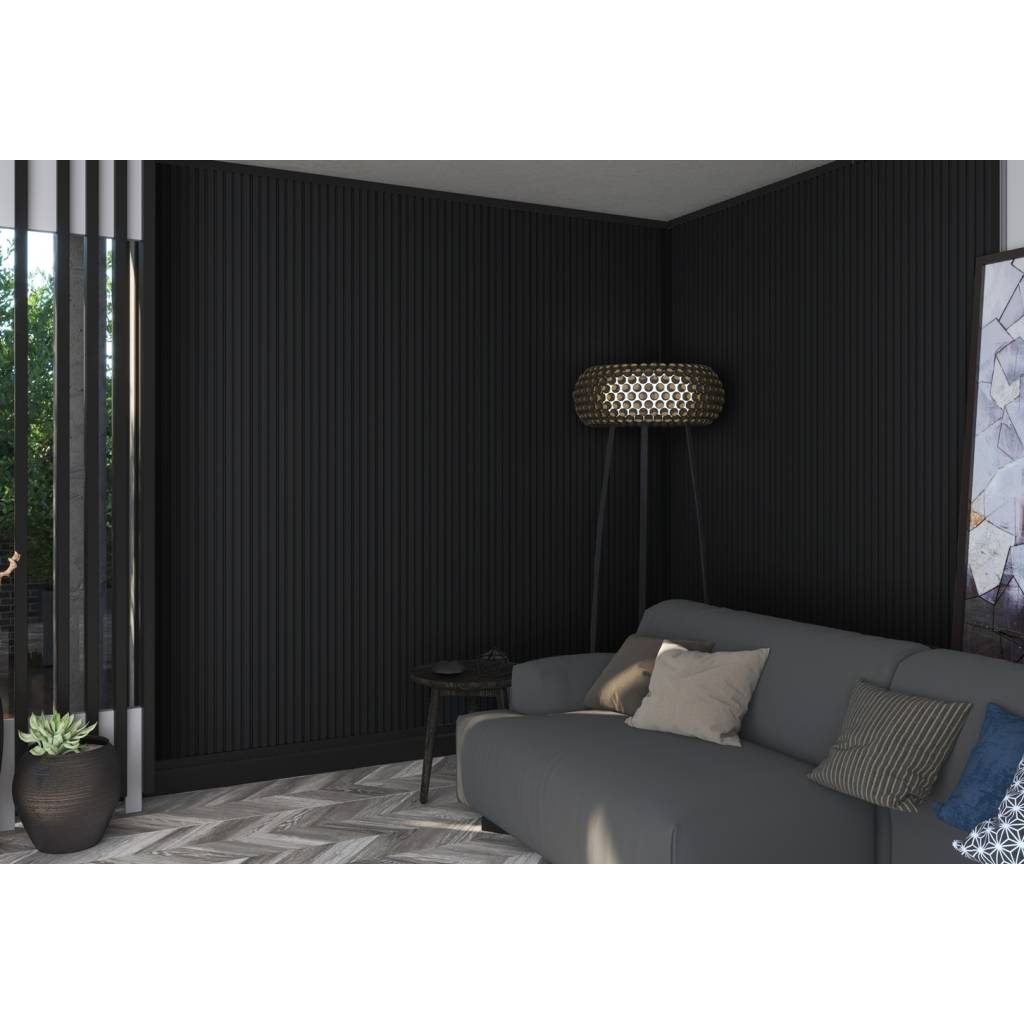 Zestaw Lamele Czarne matowe M 723, Listwa startowa lewa, Listwa zakończeniowa Prawa, 120032940, 120035909, 120035910