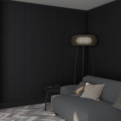 Zestaw Lamele Czarne matowe M 723, Listwa startowa lewa, Listwa zakończeniowa Prawa, 120032940, 120035909, 120035910