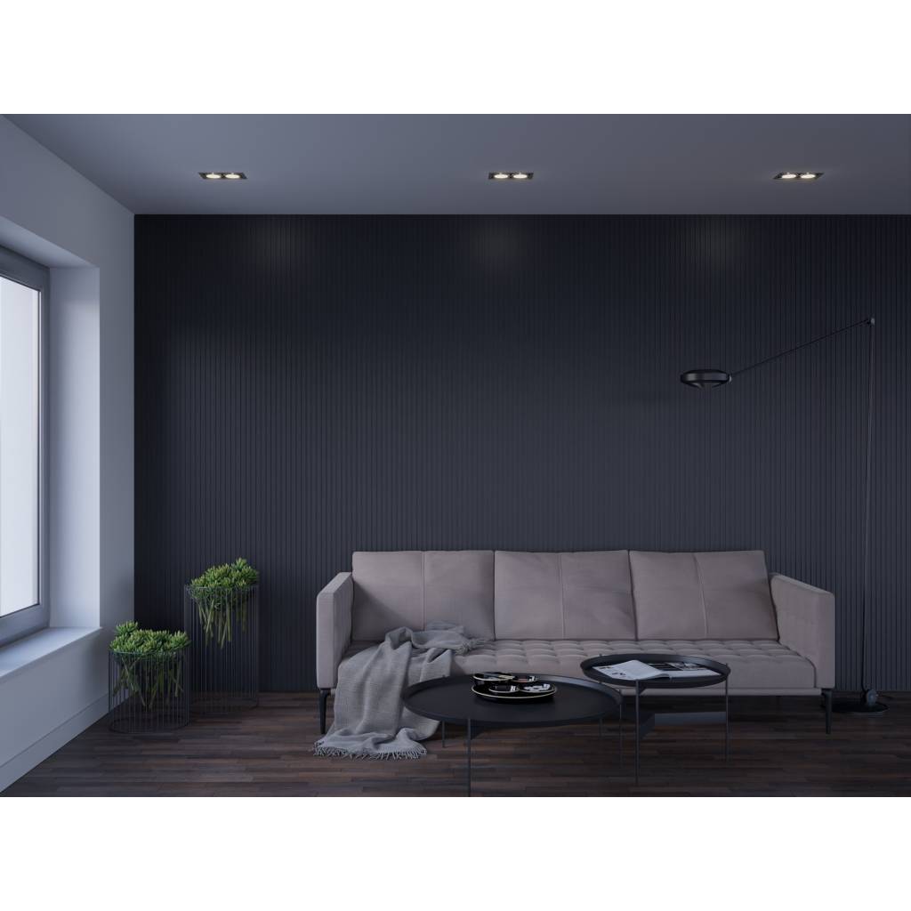 Zestaw Lamele Czarne matowe M 723, Listwa startowa lewa, Listwa zakończeniowa Prawa, 120032940, 120035909, 120035910