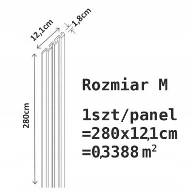Zestaw Lamele Czarne matowe M 723, Listwa startowa lewa, Listwa zakończeniowa Prawa, 120032940, 120035909, 120035910