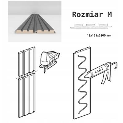 Zestaw Lamele Białe matowe M 231, Listwa startowa Lewa, Listwa zakończeniowa Prawa, 231, 120034195, 120034203