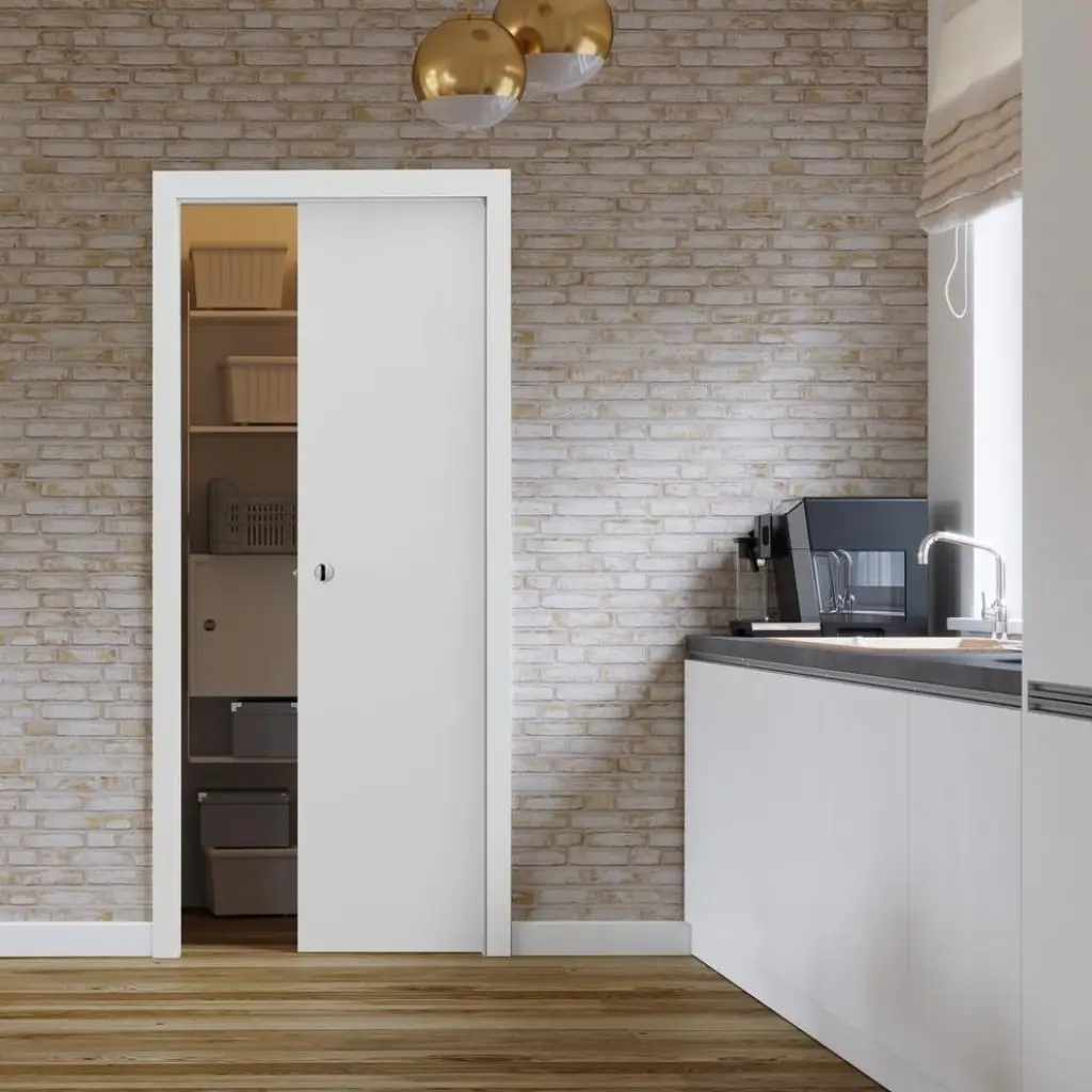 Zestaw Drzwi przesuwne Porta DECOR P 80 cm bezprzylgowe + Ościeżnica + Kaseta do systemu przesuwnego KOMPAKT, SPAP0P0S08DBI0AS0AH000, OPWPK22008DBI000060000, OPWUW0MU08000000000000