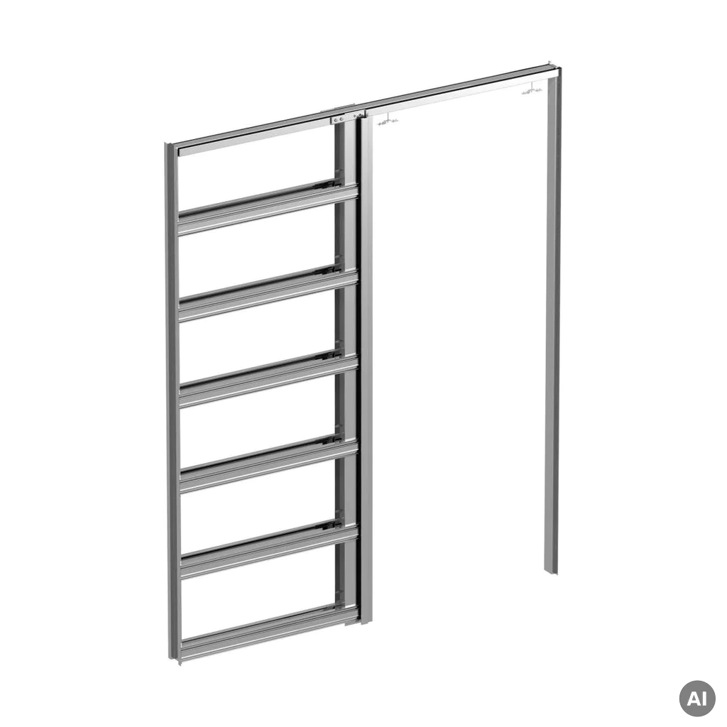 Zestaw Drzwi przesuwne Porta DECOR P 80 cm bezprzylgowe + Ościeżnica + Kaseta do systemu przesuwnego KOMPAKT, SPAP0P0S08DBI0AS0AH000, OPWPK22008DBI000060000, OPWUW0MU08000000000000