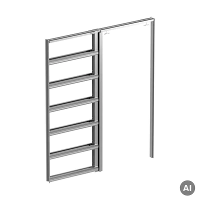 Zestaw Drzwi przesuwne Porta DECOR P 80 cm bezprzylgowe + Ościeżnica + Kaseta do systemu przesuwnego KOMPAKT, SPAP0P0S08DBI0AS0AH000, OPWPK22008DBI000060000, OPWUW0MU08000000000000