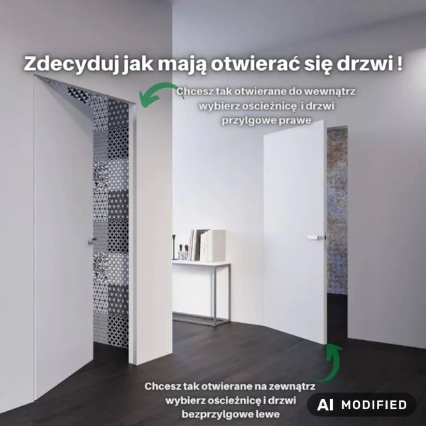 Ościeżnica aluminiowa Biała Sara Eco 2 bezprzylgowa Lewa 