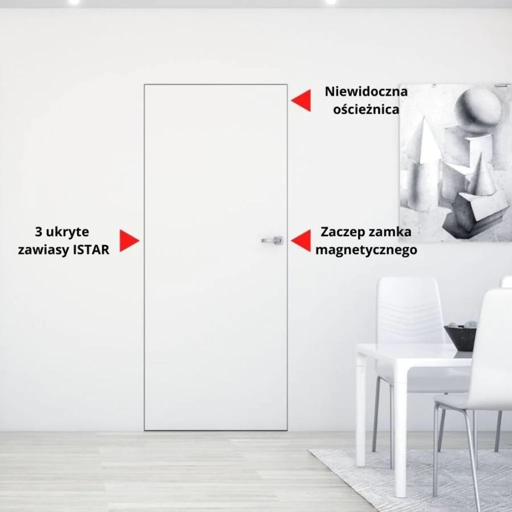 Ościeżnica aluminiowa Biała Sara Eco 2 bezprzylgowa Prawa 90 3z, 5901316110764
