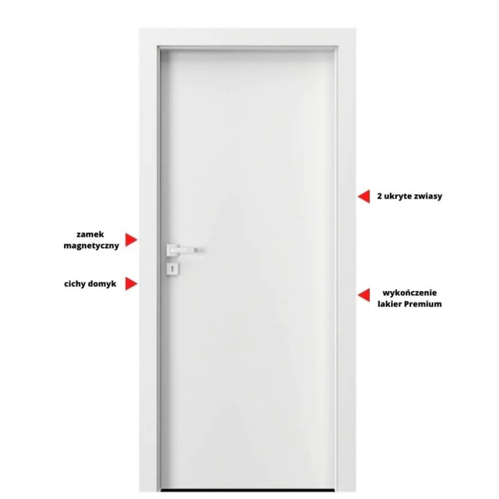 Drzwi Porta VECTOR Premium T Prawe 80cm Odwrotna przylga, SPPPMT0P08UBI0A7U0H000