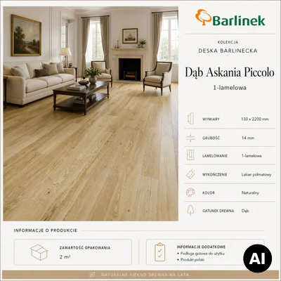 Podłoga drewniana Dąb Askania Piccolo 14 mm, 1WG000608