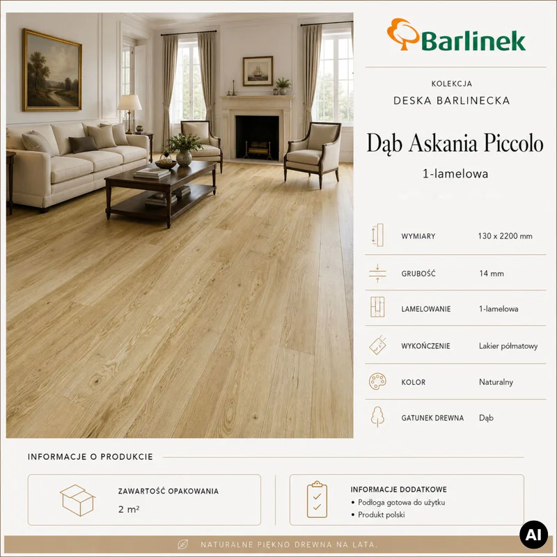Podłoga drewniana Dąb Askania Piccolo 14 mm, 1WG000608 - 4