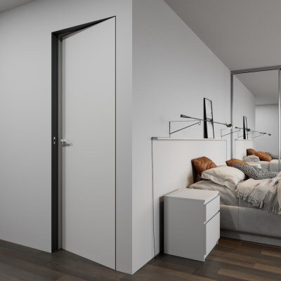 Drzwi ukryte białe + ościeżnica Sara Color prawe 90cm otwierane do wewnątrz, TK01SW2109B