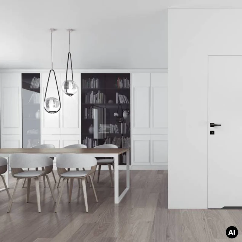 Drzwi Sara Eco 2 bezprzylgowe ukryte prawe WC 60 cm plaster
