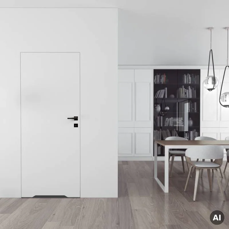 Drzwi Sara Eco 2 odwrotna przylga ukryte prawe WC 80 cm pły