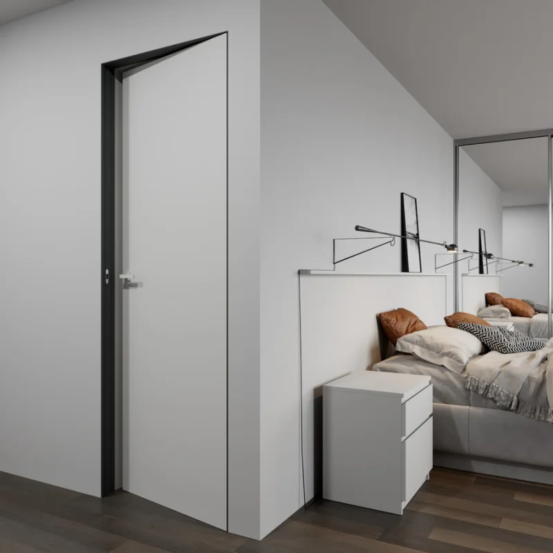 Drzwi ukryte białe + ościeżnica Sara Color lewe 60cm otwi