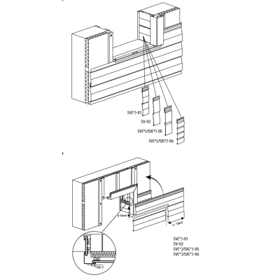 Panele zewnętrzne Fronto lamele Orzech 3028095