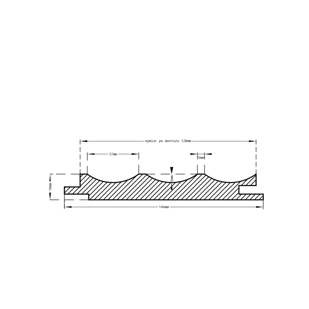 Lamele Matt Soft Touch Storm Grey U 726 Wave, 120037505
