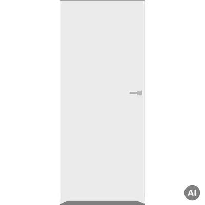 Zestaw Drzwi ukryte + Ościeżnica biała Sara Eco 2 WC bezprzylgowe (otwierane na zewnątrz) Lewe 80 cm płyta, 5901316049842, 5901316110665