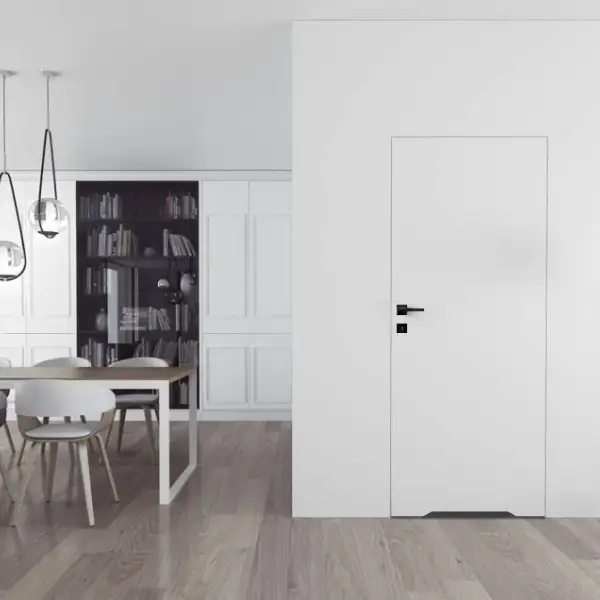 Zestaw Drzwi ukryte + Ościeżnica biała Sara Eco 2 WC odwr