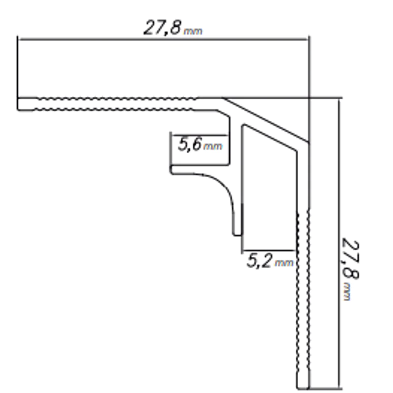 Narożnik wewnętrzny Modee TITANIUM A3 2800mm, 590516788271