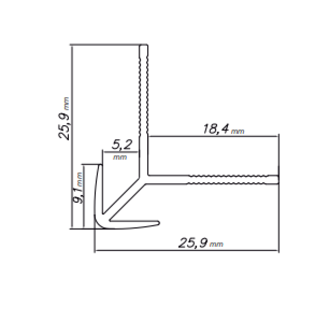 Narożnik zewnętrzny Modee SILVER A1 2800mm, 5905167882733
