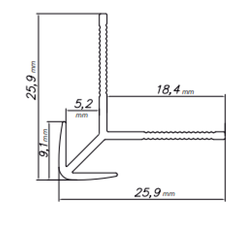 Narożnik zewnętrzny Modee SILVER A1 2800mm, 5905167882733 
