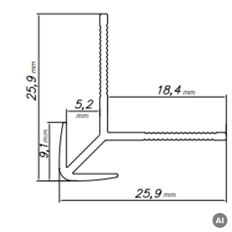Narożnik zewnętrzny Modee SILVER A1 2800mm, 5905167882733