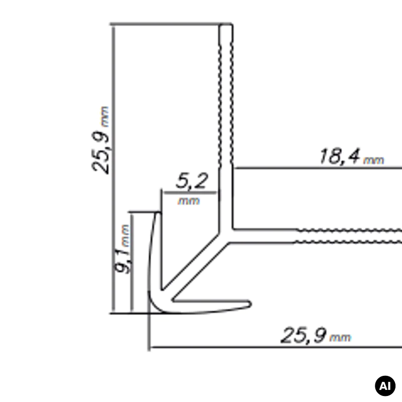 Narożnik zewnętrzny Modee BLACK MATT A4 2800mm, 5905167882
