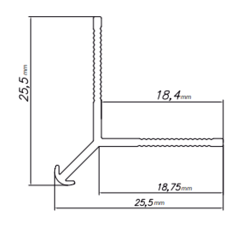 Narożnik zewnętrzny Modee BLACK MATT A4 2800mm, 5905167884