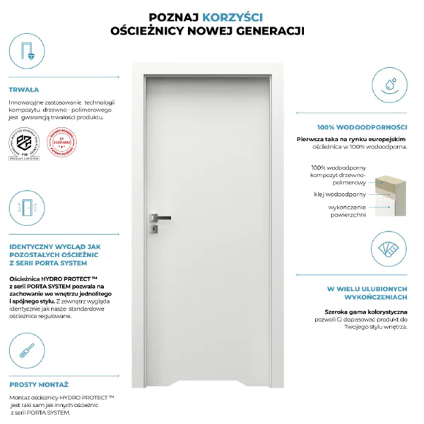 Ościeżnica Wodoodporna Hydro Protect regulowana A 80-120 z