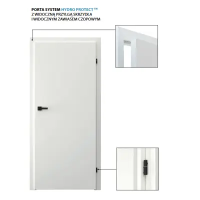 Ościeżnica Wodoodporna Hydro Protect regulowana A 80-120 z kątownikiem 60 mm 80 Prawa Przylgowa, OPWC6A0P08DBI0SZ36C000